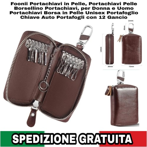 Portachiavi pelle marrone - portachiavi,