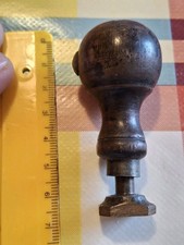 antico timbro sigillo per ceralacca Ippocampo Cavalluccio Marino Ottone E Legno