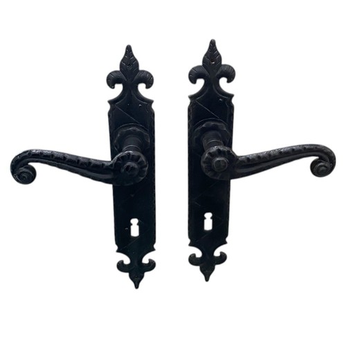 Maniglia con placca ferro - maniglia,