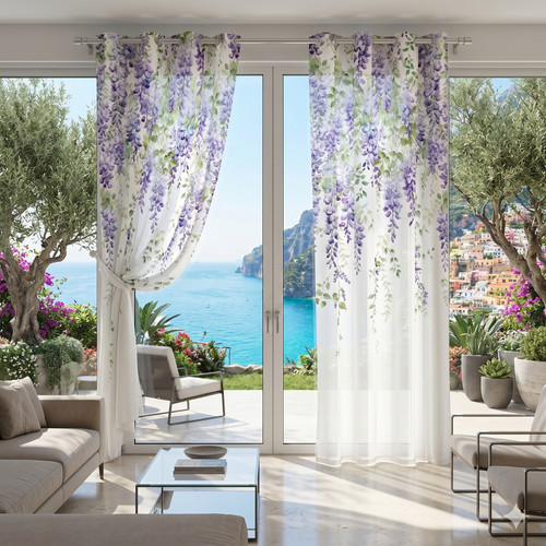 Tende glicine viola moderne - tende,