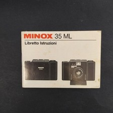 Libretto d'istruzioni per macchina fotografica Minox 35 ML. Macchie in copertina