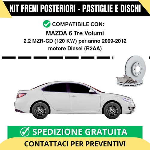 Kit freni posteriori per mazda - freni,
