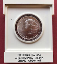 ITALIA 500 LIRE ARGENTO - PRESIDENZA ITALIANA ALLA COMUNITA' EUROPEA 1985 - FDC