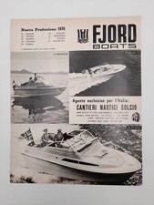 Clipping Pubblicità Advertising 1970 Fjord Boats Cantieri Nautici Solcio