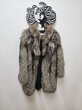 Cappotto-Giacca pelliccia donna Volpe Argentata elegante spalle  40 lunga 90