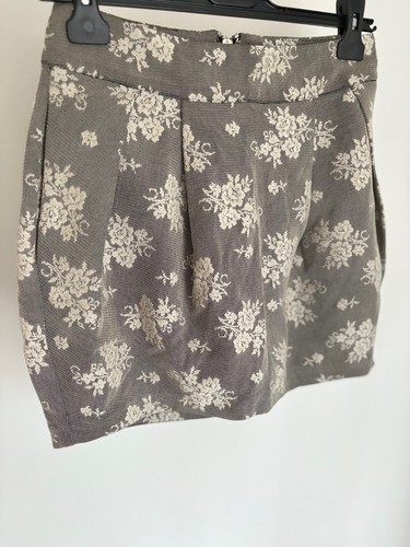 Minigonna zara grigia pizzo - minigonna,