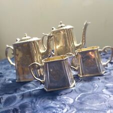Servizio da te in argento Sheffield 4pz Stile epoca vittoriana Royal House