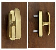 Maniglia Martellina X Infisso In Alluminio ERRETTI  METRA ottone Lucido.