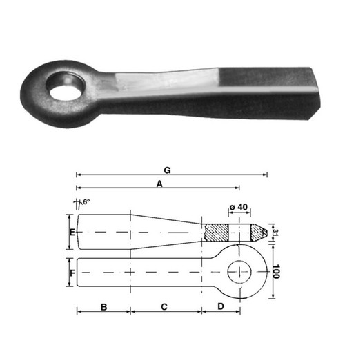 Occhione fisso tipo tedesco - occhione,