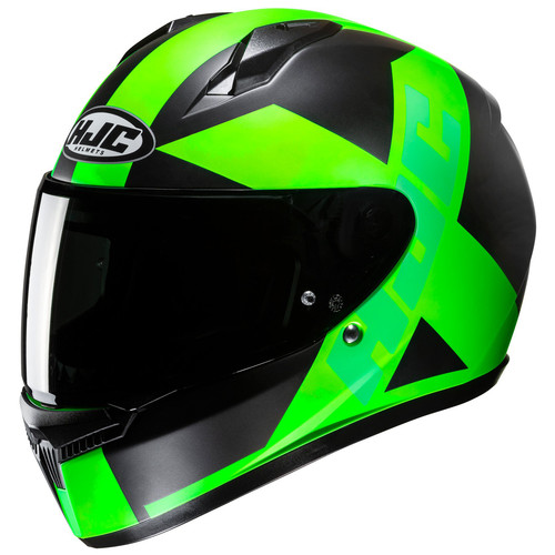Casco moto hjc c10 verde - casco,