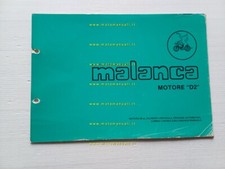 Malanca catalogo ricambi MOTORE D2 50 anni 70 Engine spare parts catalogue