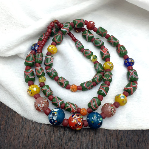 Collana tribale millefiori - collana,