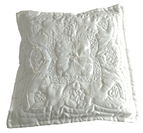Cuscino raso ricamo - cuscino,