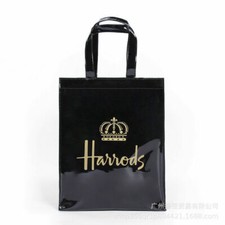Borsa donna impermeabile shopping portaoggetti Harrods London PVC tracolla nuova