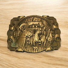 Oklahoma Land Run Solid Brass