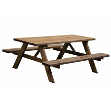 Tavolo da picnic con 2 panche integrato VERENA  in legno massello robusto.