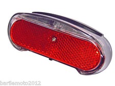 Fanale / Faretto Led Posteriore Bici Batteria Attacco Portapacchi Con Pile City