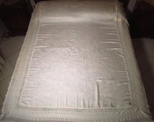 Coperta per Letto Matrimoniale in pura Seta 100% Crealba con Ricami elaborati