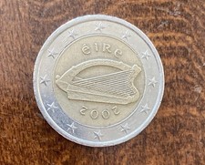 Moneta da 2 euro con Arpa Irlandese, 2002 Eire