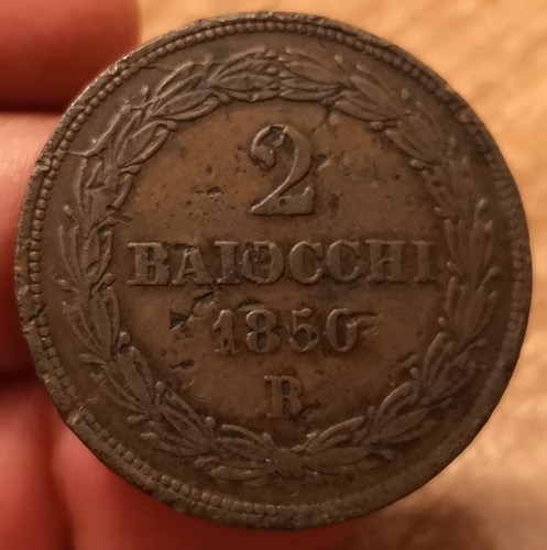 Moneta baiocchi 1850 roma - baiocchi,