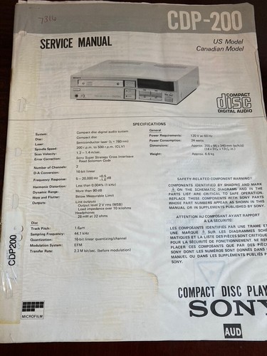 Sony cdp 200 - sony, di