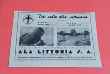 PUBBLICITA' 1937 ALA LITTORIA