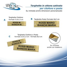 Targhette citofono posta