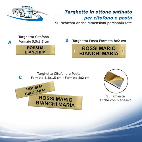 Targhette citofono posta