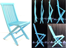 VINTAGE 8 sedie SDRAIO ESTERNO PIEGHEVOLI GIARDINO CHAIRS LEGNO REAL TEAK DESIGN