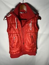 Adidas Vintage Gilet Giubbotto Piumino Rosso Taglia XS Donna Women Jacket