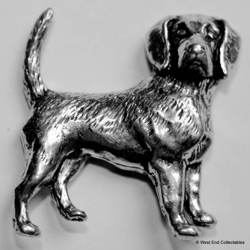 Beagle foxhound pewter pin - beagle,