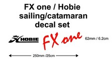FX one HOBIE catamaran kayak boat sailing hull decals stickers 25cm/6cm