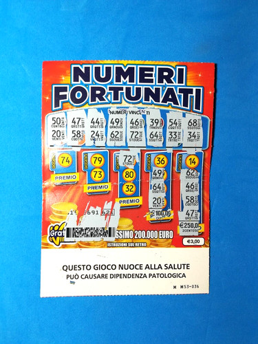Gratta vinci numeri - gratta, e