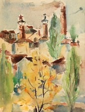 Paesaggio dipinto acquerello