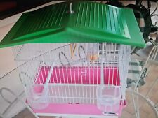 Imac Love Your Pet Gabbia per canarini col. rosso in metallo bianco 42x26x42h cm