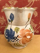 Brocca da vino dei primi del '900 decorata con foglie e fiori, antica