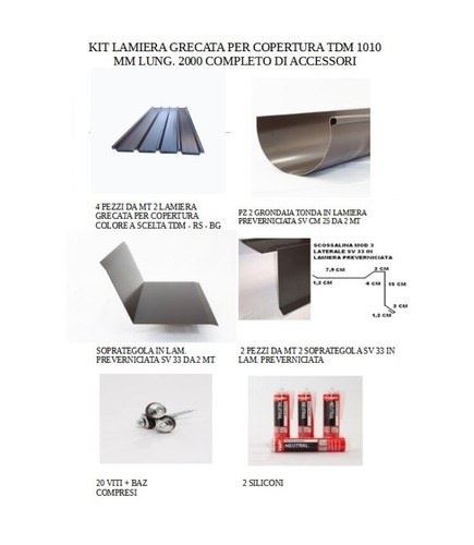 Kit lamiera grecata per - kit,