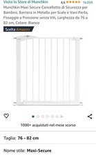 Cancellini bambino Munchkin bianchi e prolunghe