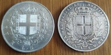 2 MONETE ARG.  5 LIRE -CARLO