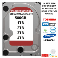 Hard Disk HDD SATA 3,5 | 500GB 1TB 2TB 3TB 4TB | SCEGLI LA TUA CONFIGURAZIONE