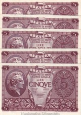 Luogotenenza - 5 Lire Atena