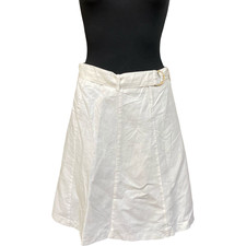 Gonna Midi Bianca Lino e