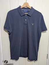 Polo uomo Gant blu navy manica