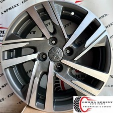 4 CERCHI IN LEGA ORIGINALI RAGGIO 16 PEUGEOT 208 NEW ANTRACITE DIAMANTATO