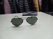 Ray-ban Aviator Goccia Rb3025 Tg55  Nero Lenti Nero Buone Condizioni A922