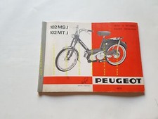 Peugeot 102 MS.I - 102 MT.I 1973 catalogo ricambi originale spare parts catalog
