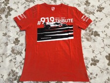 NEW Porsche 919 Tribute T-Shirt Mens Large Le Mans FIA WEC Motorsport Cotton RED