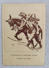 cartolina reggimentali alpini artiglieria gruppo val adige ill magni vg 1941 fg