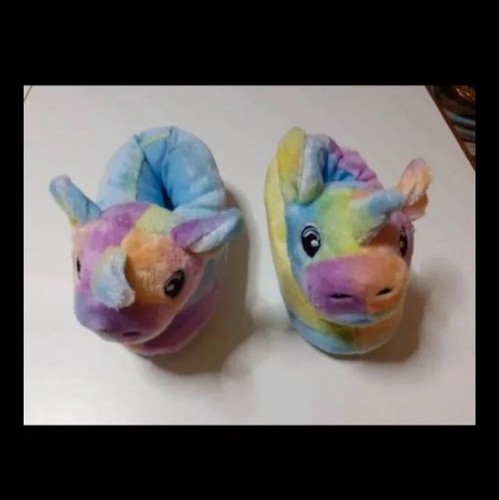 Pantofole unicorno multicolore