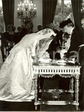 1959 BRUXELLES Principessa Paola RUFFO firma l'atto di matrimonio *Fotografia